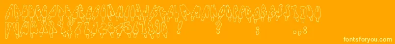 Jennas Popsicles Font – Yellow Fonts on Orange Background