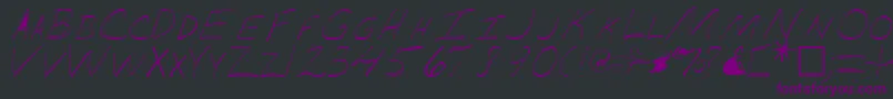 Skimpus Font – Purple Fonts on Black Background