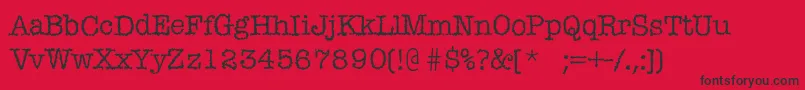 Mistica Font – Black Fonts on Red Background