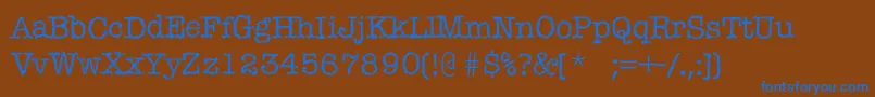 Mistica Font – Blue Fonts on Brown Background