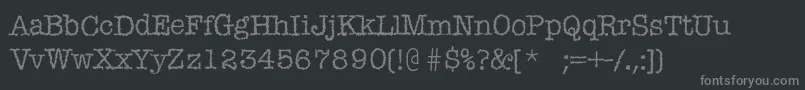 Mistica Font – Gray Fonts on Black Background