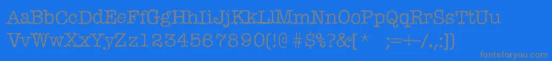 Mistica Font – Gray Fonts on Blue Background