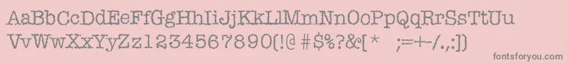 Mistica Font – Gray Fonts on Pink Background