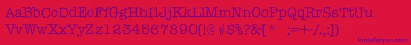 Mistica Font – Purple Fonts on Red Background