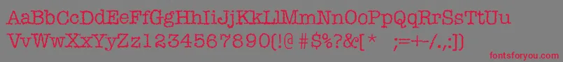 Mistica Font – Red Fonts on Gray Background