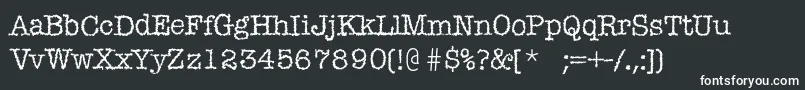 Mistica Font – White Fonts on Black Background