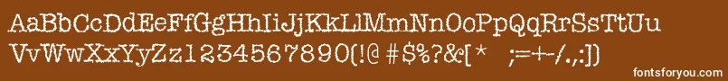Mistica Font – White Fonts on Brown Background