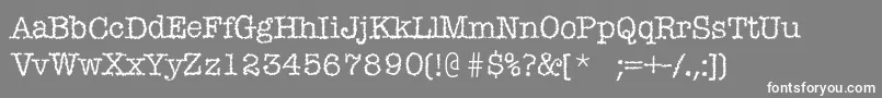 フォントMistica – 灰色の背景に白い文字