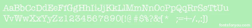 Mistica Font – White Fonts on Green Background