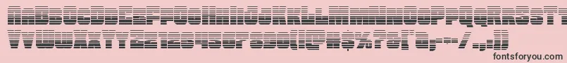 Fonte Funkmachinegrad – fontes pretas em um fundo rosa