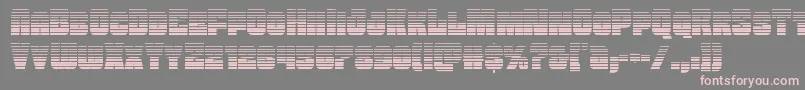Funkmachinegrad-Schriftart – Rosa Schriften auf grauem Hintergrund