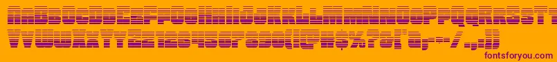 Funkmachinegrad Font – Purple Fonts on Orange Background