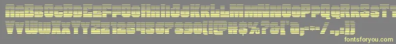 Шрифт Funkmachinegrad – жёлтые шрифты на сером фоне