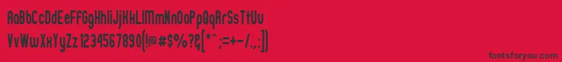 Zillmn Font – Black Fonts on Red Background