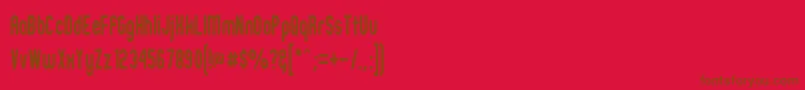 Zillmn Font – Brown Fonts on Red Background