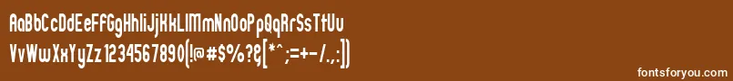 フォントZillmn – 茶色の背景に白い文字