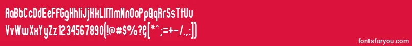 Шрифт Zillmn – белые шрифты на красном фоне