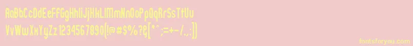 Zillmn Font – Yellow Fonts on Pink Background