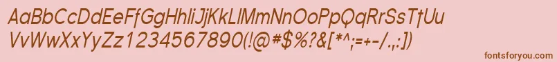 FlorencesansCondItalic Font – Brown Fonts on Pink Background