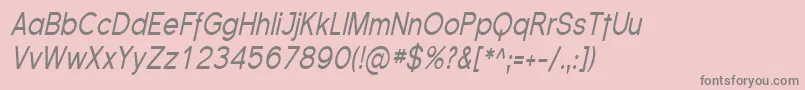 FlorencesansCondItalic Font – Gray Fonts on Pink Background