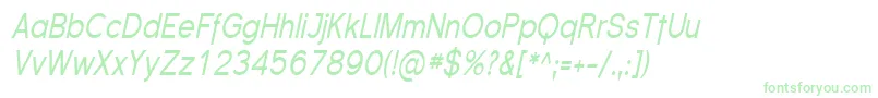 FlorencesansCondItalic Font – Green Fonts on White Background