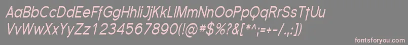 FlorencesansCondItalic Font – Pink Fonts on Gray Background