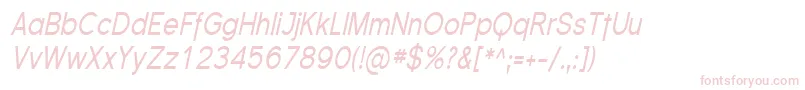 FlorencesansCondItalic Font – Pink Fonts on White Background