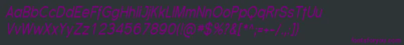 FlorencesansCondItalic Font – Purple Fonts on Black Background
