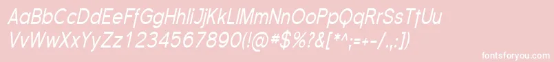 FlorencesansCondItalic Font – White Fonts on Pink Background