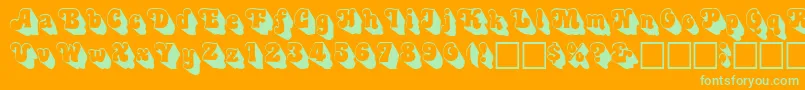 3Dswinger Font – Green Fonts on Orange Background