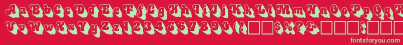 3Dswinger Font – Green Fonts on Red Background