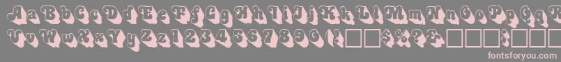 フォント3Dswinger – 灰色の背景にピンクのフォント