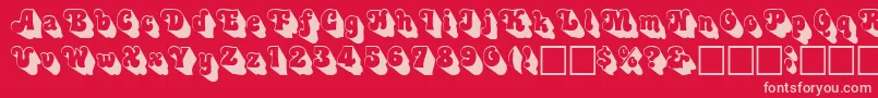 3Dswinger Font – Pink Fonts on Red Background