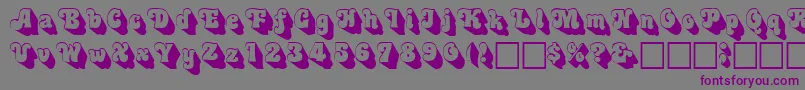 3Dswinger Font – Purple Fonts on Gray Background