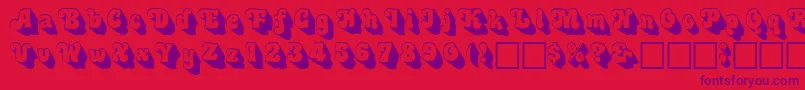 3Dswinger Font – Purple Fonts on Red Background