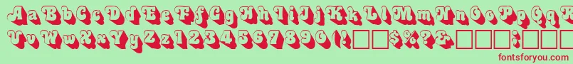 3Dswinger Font – Red Fonts on Green Background