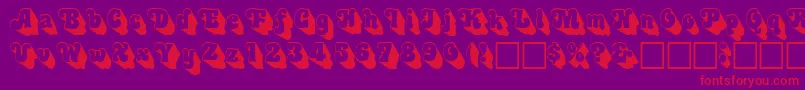 3Dswinger Font – Red Fonts on Purple Background