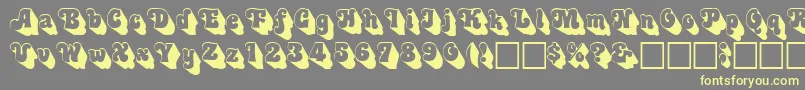 3Dswinger Font – Yellow Fonts on Gray Background