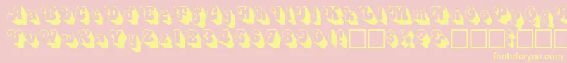 3Dswinger Font – Yellow Fonts on Pink Background