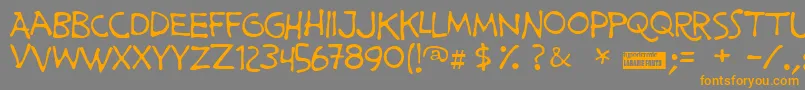 Primemin Font – Orange Fonts on Gray Background