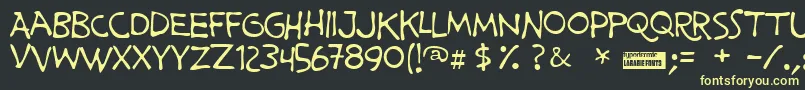 More about Primemin Font Primemin Font – Yellow Fonts on Black Background