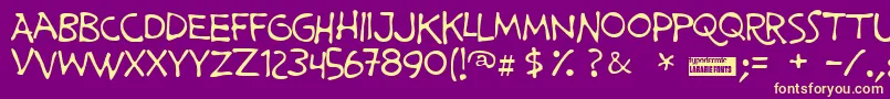 fuente Primemin – Fuentes Amarillas Sobre Fondo Morado