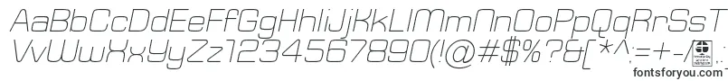TypoSquareLightItalicDemo-fontti – Liike-elämän fontit