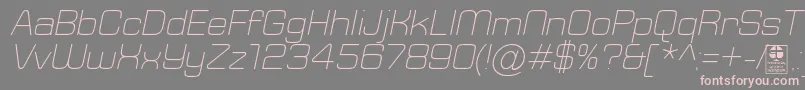 TypoSquareLightItalicDemo Font – Pink Fonts on Gray Background