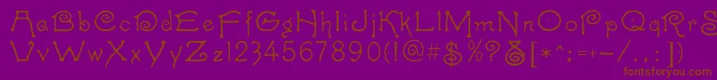 Caprice Font – Brown Fonts on Purple Background