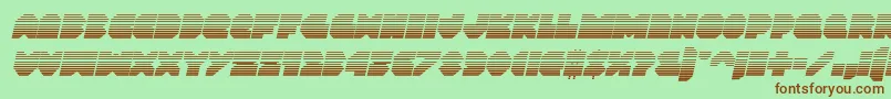 Vxrocketgradital Font – Brown Fonts on Green Background