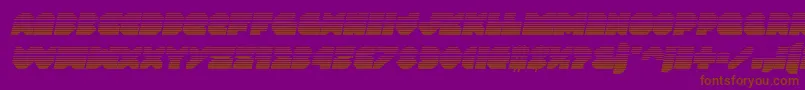 Vxrocketgradital Font – Brown Fonts on Purple Background