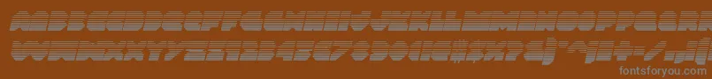 Vxrocketgradital Font – Gray Fonts on Brown Background