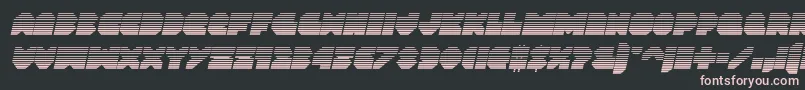 フォントVxrocketgradital – 黒い背景にピンクのフォント