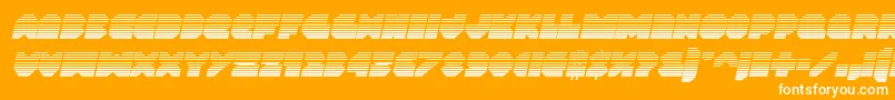 フォントVxrocketgradital – オレンジの背景に白い文字